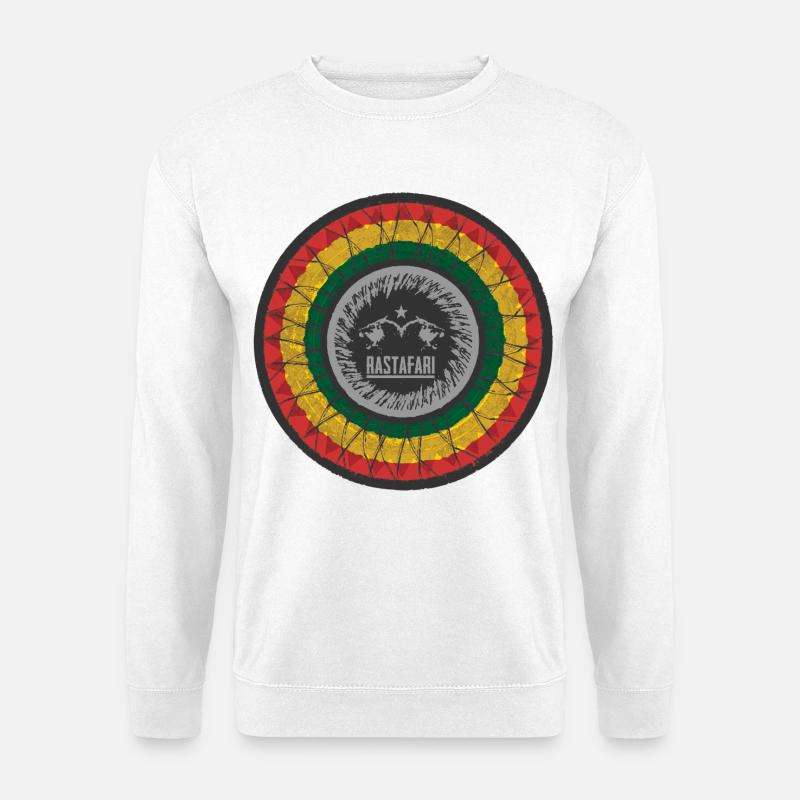Rastafari Tierkreis Juwelendesign - Unisex Pullover - Weiß