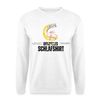 Niedliche Häschen auf Mond mit Sternen - Unisex Pullover - Weiß - Vorne