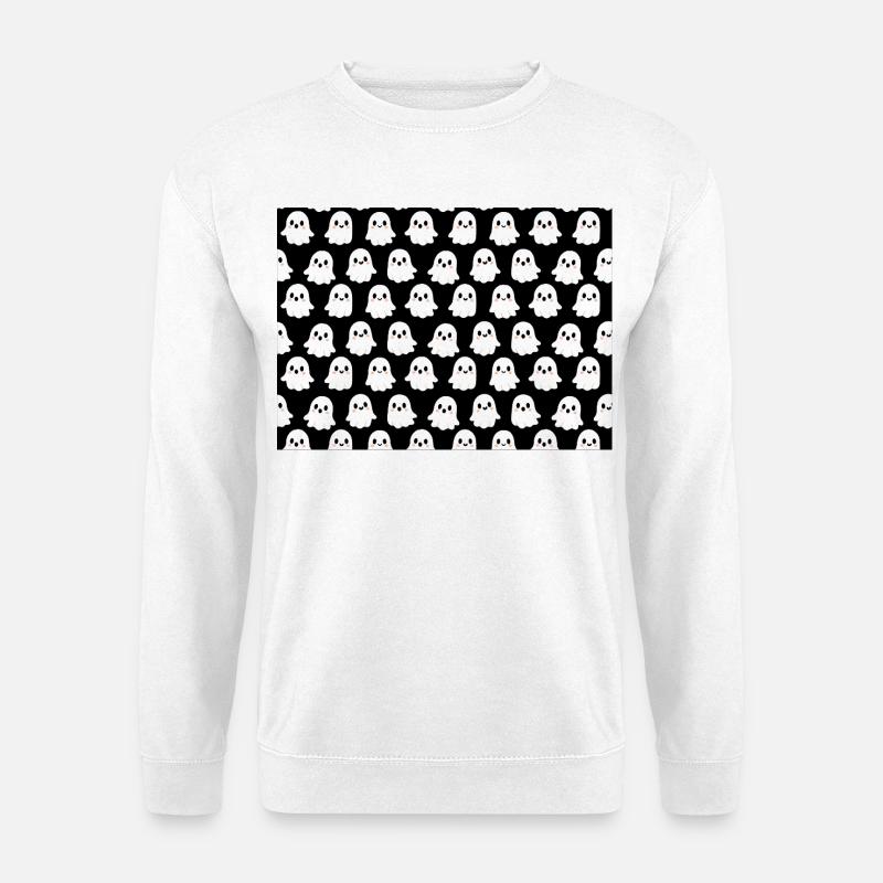 Cute Ghosts Pattern - Unisex Sweatshirt - white