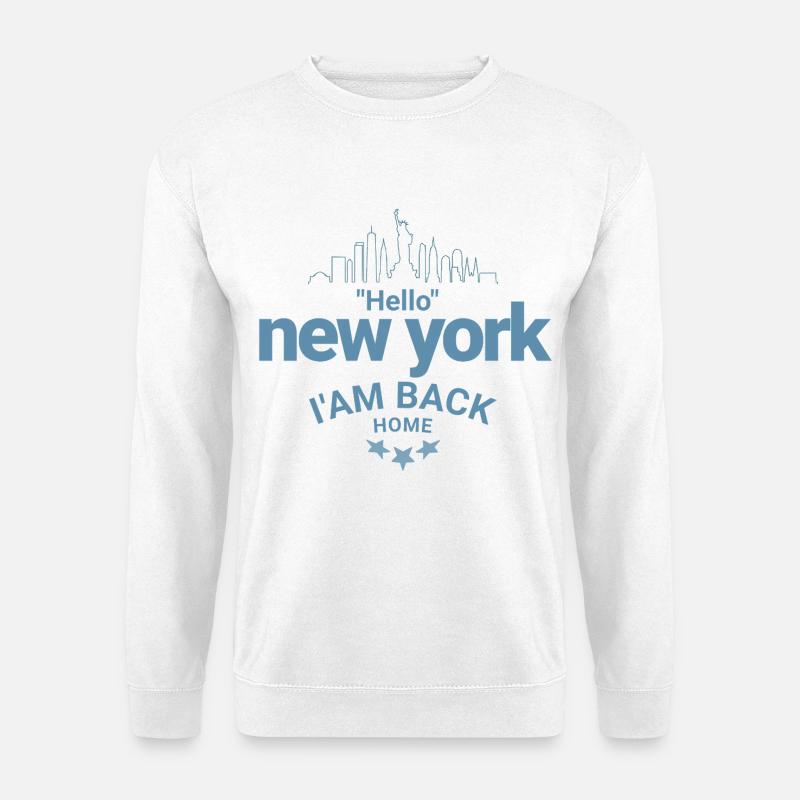 New York Back Home Design - Unisex Pullover - Weiß