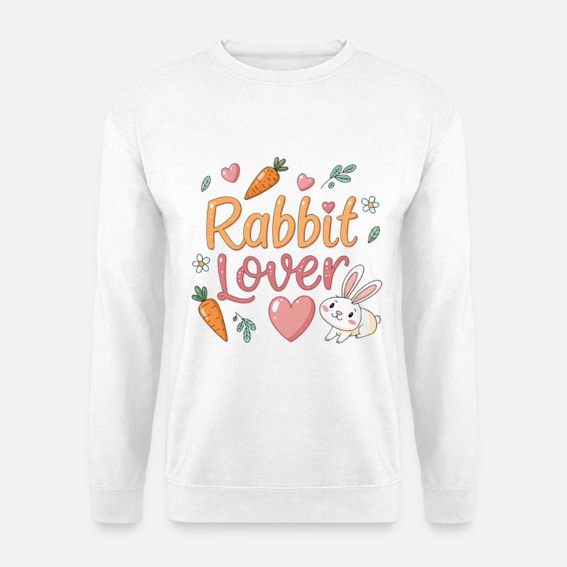Hase und Karotte Liebesgeschenk - Unisex Pullover - Weiß