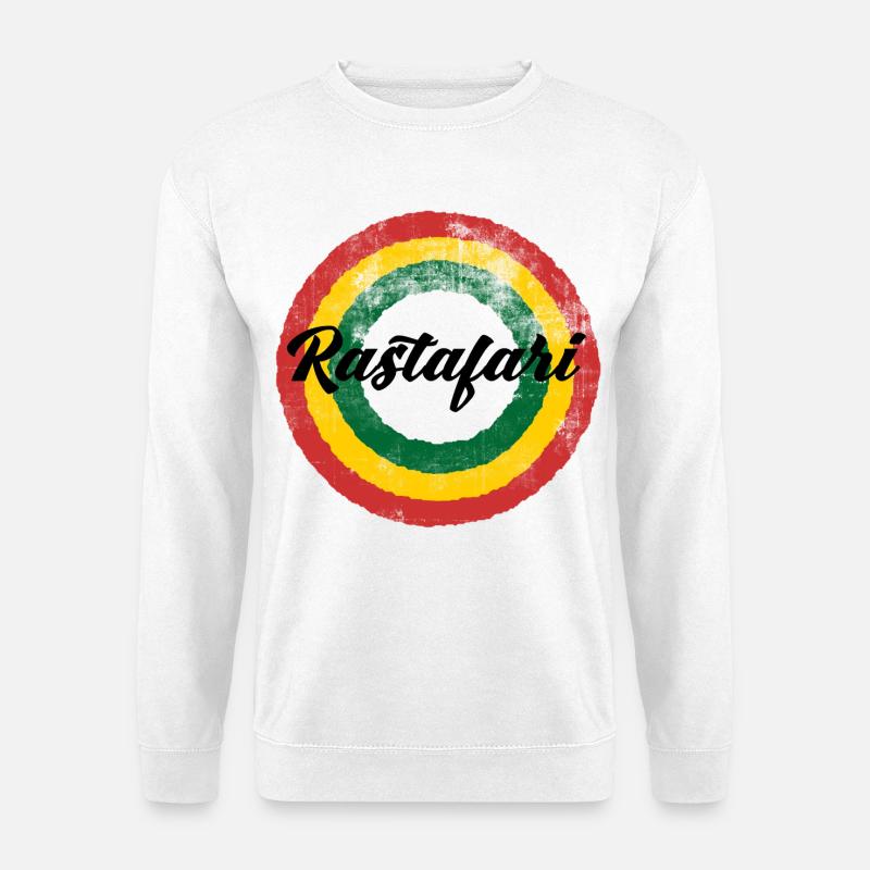 Rastafari Farbkreis Design - Unisex Pullover - Weiß