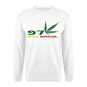 Design Cannabis Leaf Afrika - Unisex Pullover - Weiß - Vorne