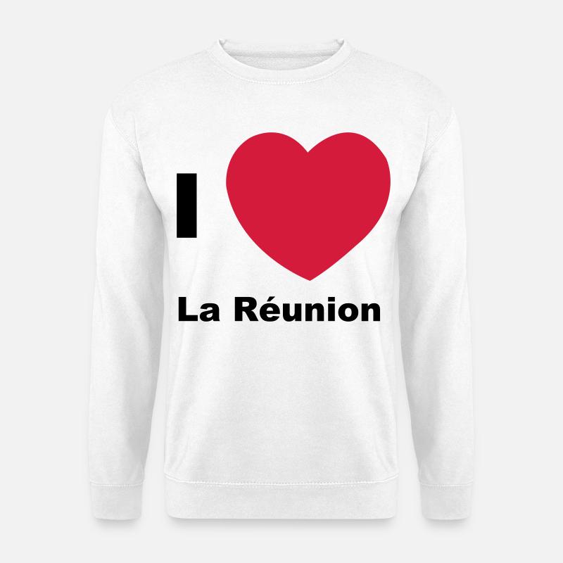 Ich liebe La Réunion - Unisex Pullover - Weiß