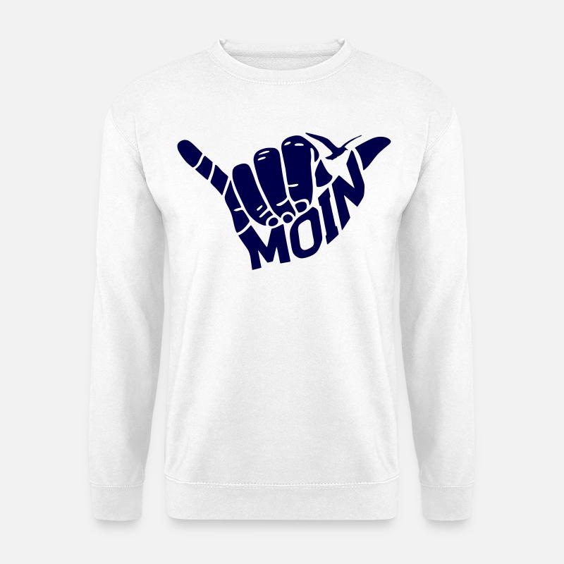 Handzeichen "MOIN" - Unisex Pullover - Weiß