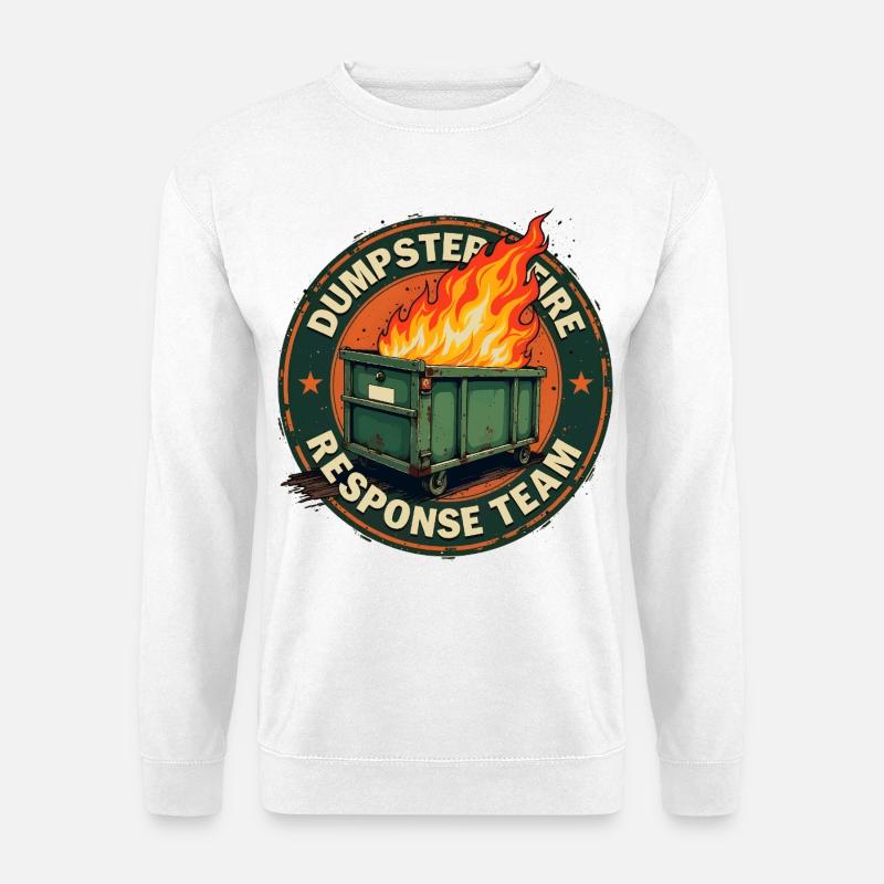 Dumpster Fire - Response Team - Unisex Sweatshirt - white