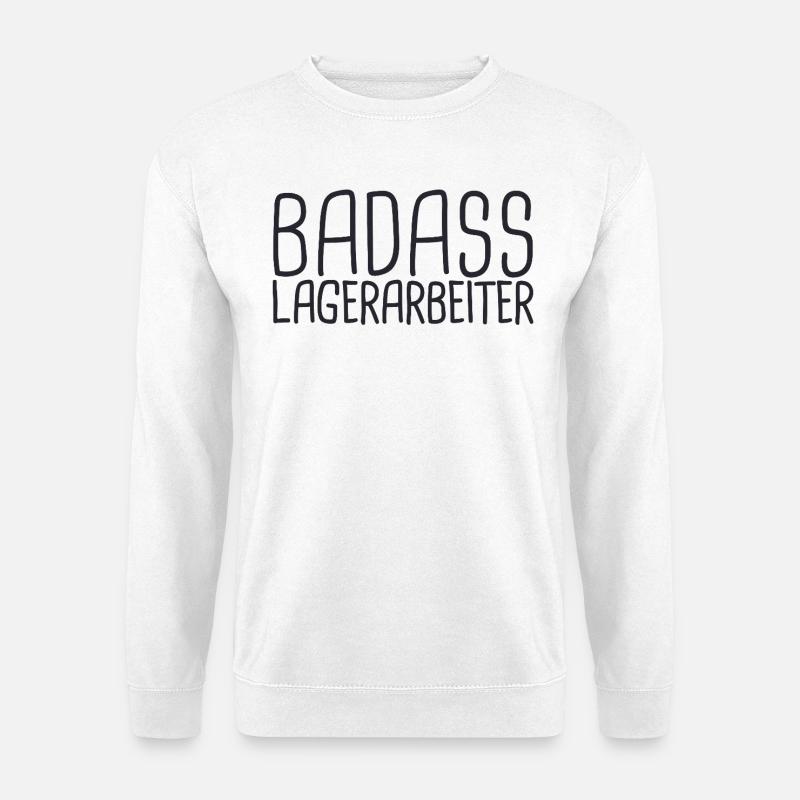 Lagerarbeiter Badass - Unisex Pullover - Weiß