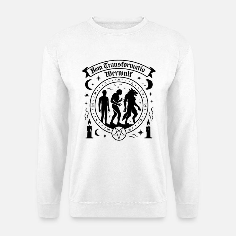 Mensch Werwolf Transformation - Unisex Pullover - Weiß
