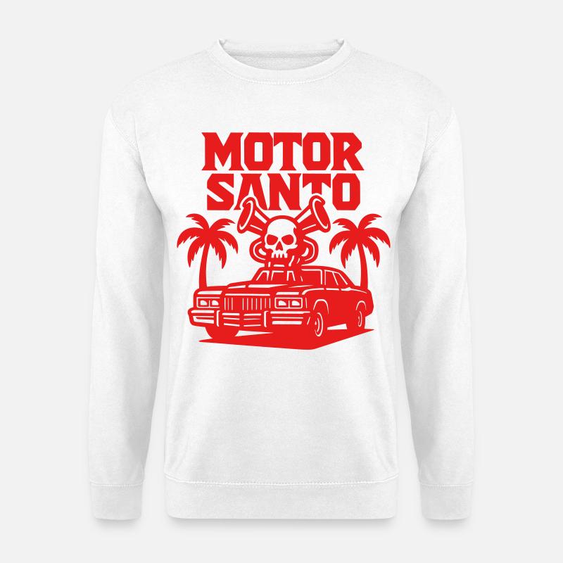 Motorsanto Skull Design - Unisex Pullover - Weiß