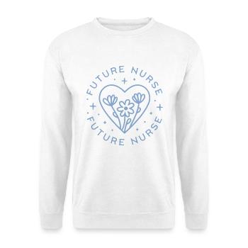 Zukünftige Krankenpflegeschülerin niedliche Motivationsbestätigung - Unisex Pullover - Weiß - Vorne