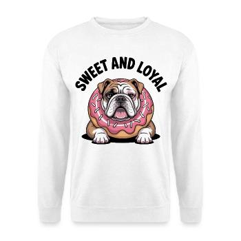 Bouledogue doux et loyal - Sweat-shirt Unisexe - blanc - Devant