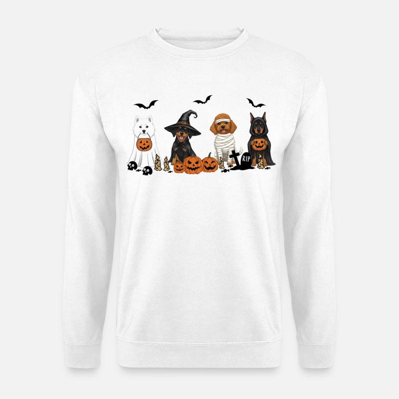 Hunde-Halloween - Unisex Pullover - Weiß
