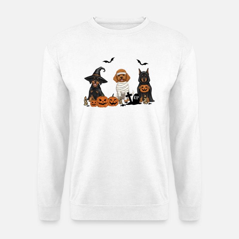 Hunde-Halloween - Unisex Pullover - Weiß
