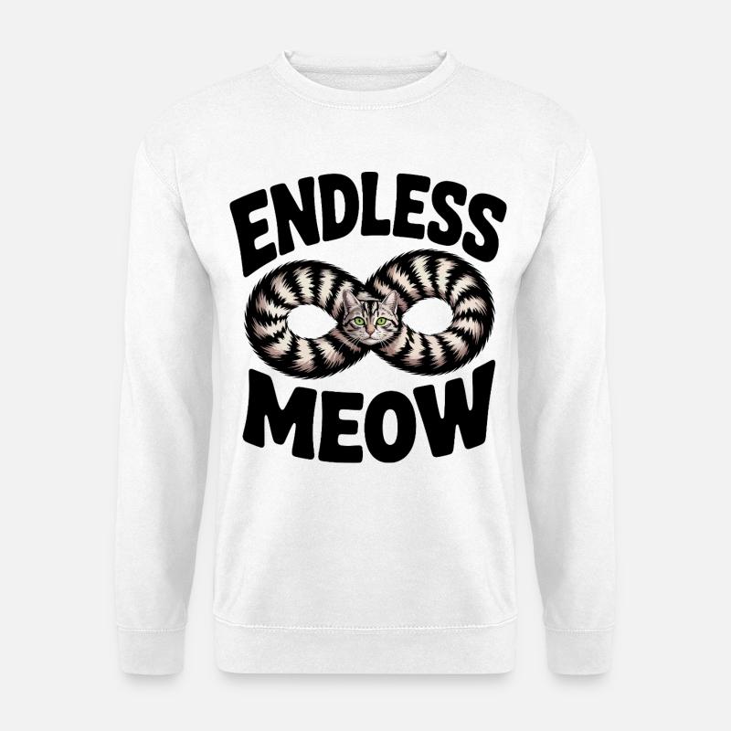 Endlose Miau-Katze - Unisex Pullover - Weiß