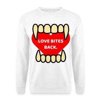 LOVE BITES BACK. - Sweat-shirt Unisexe - blanc - Devant