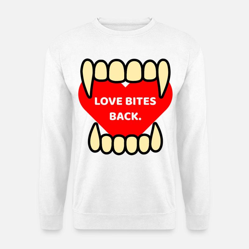 LOVE BITES BACK. - Unisex Sweatshirt - white