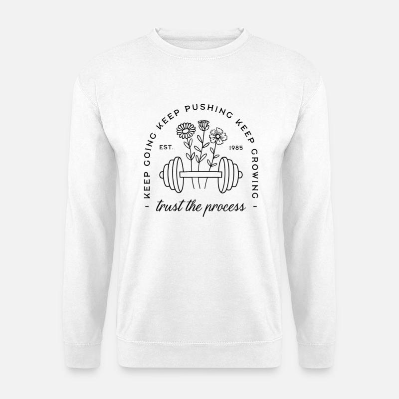 Gym Girl ästhetisches Gewichtheben Motivationszitat - Unisex Pullover - Weiß