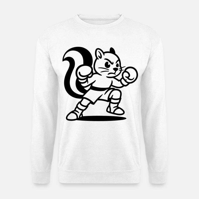 Boxer Squirrel - Unisex Sweatshirt - white