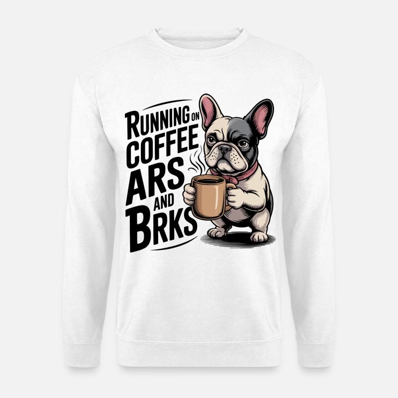 Laufen auf Kaffee und Rinde - Unisex Pullover - Weiß