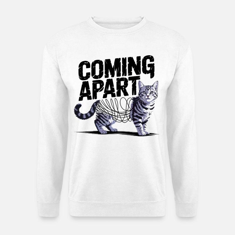 Auseinander kommen Katze - Unisex Pullover - Weiß