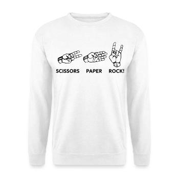 Siccors Paper Rock - Heavy Rock Edition - Unisex Sweatshirt - white - Front