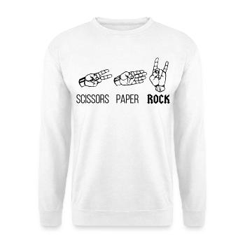 Siccors Paper Rock - Heavy Rock Edition - Unisex Sweatshirt - white - Front