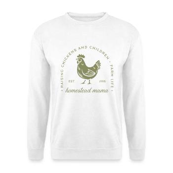 Homestead mamma mamma divertente amante del pollo festa della mamma - Felpa unisex - bianco - Fronte