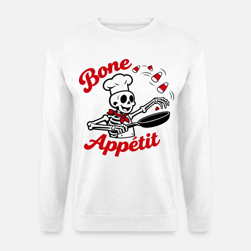 Skull Chef T-Shirt Design - Unisex Pullover - Weiß