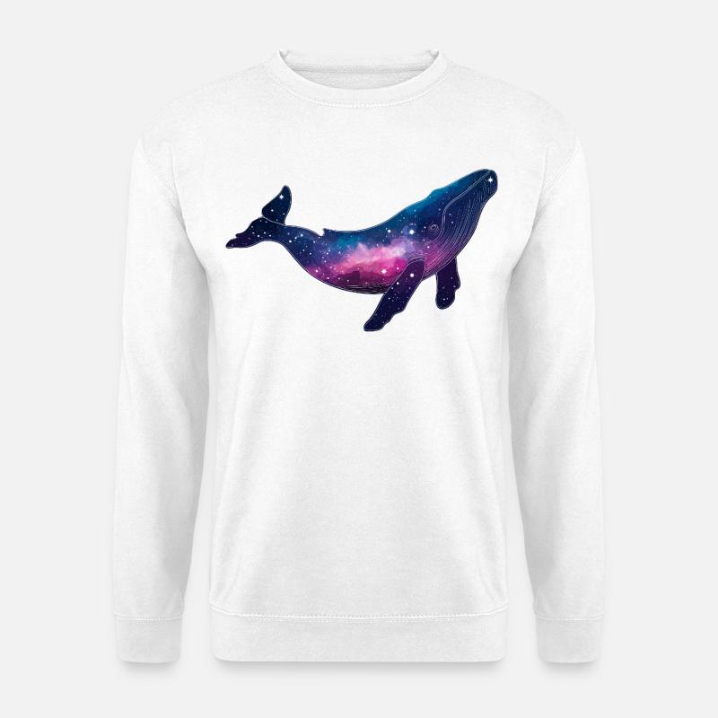 Bisexuell Bi Wal queer Galaxie Walfisch weltraum  - Unisex Pullover - Weiß