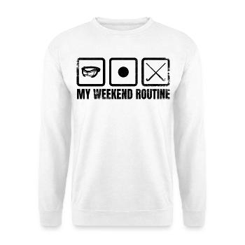 Fin de semaine de hockey sur gazon - Sweat-shirt Unisexe - blanc - Devant