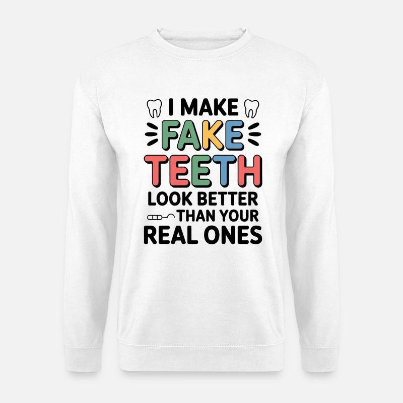 Leben als Dentaltechniker - Unisex Pullover - Weiß