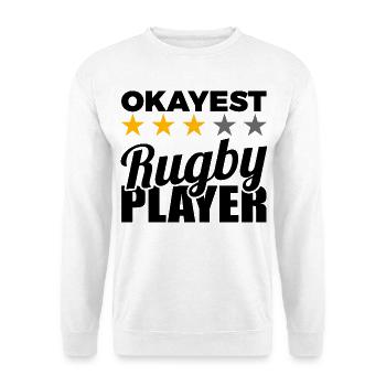 Joueur de rugby - Sweat-shirt Unisexe - blanc - Devant