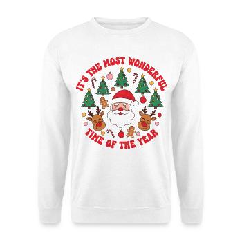 X-mas - It's the most wonderful time of the year - Unisex Sweatshirt - white - Front