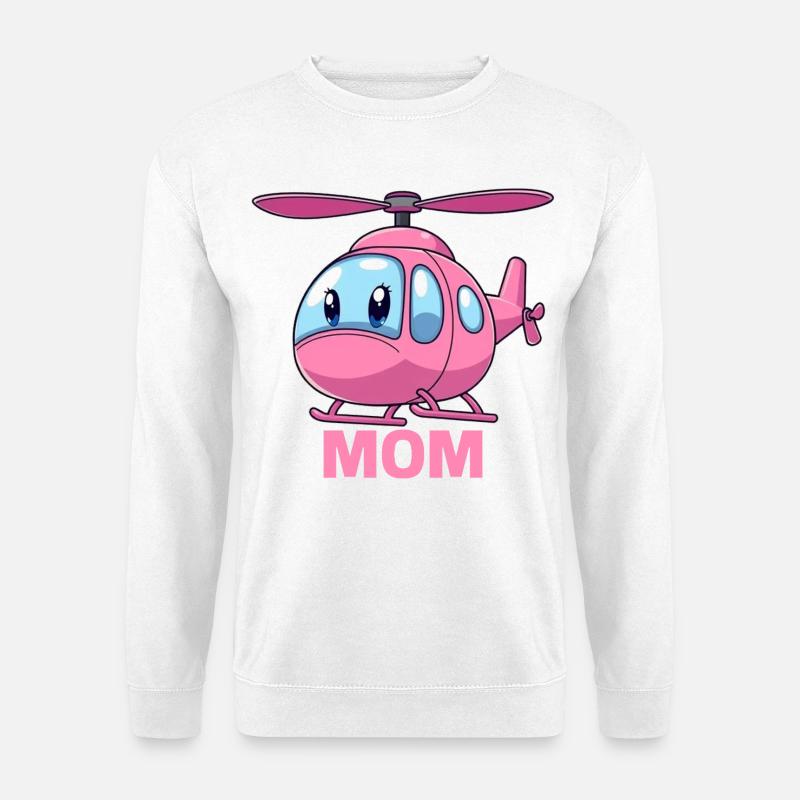 Helikopter Mutter - Unisex Pullover - Weiß