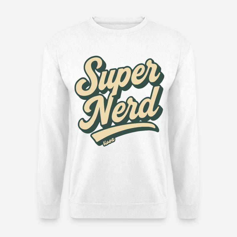 Super Nerd Retro Script - Unisex Pullover - Weiß