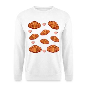 FRANZBRÖTCHEN LIEBEN, HAMBURG - Unisex Pullover - Weiß - Vorne - Alina (178cm) & Michal (187cm)