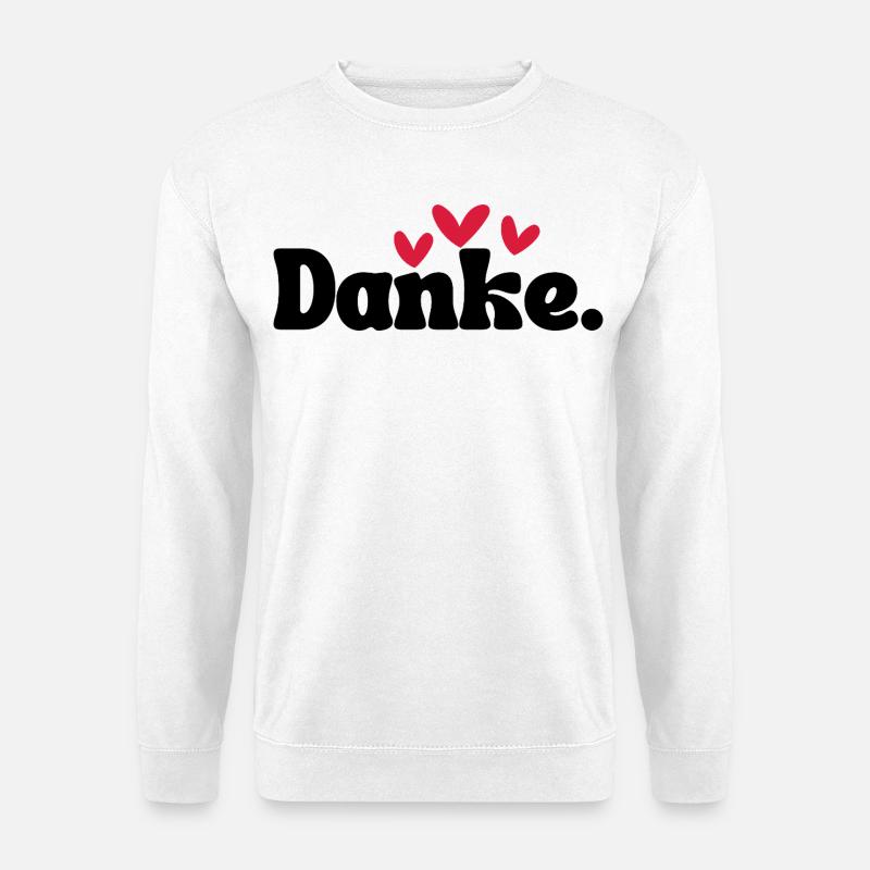 Three Hearts Doodle Pattern - Unisex Sweatshirt - white