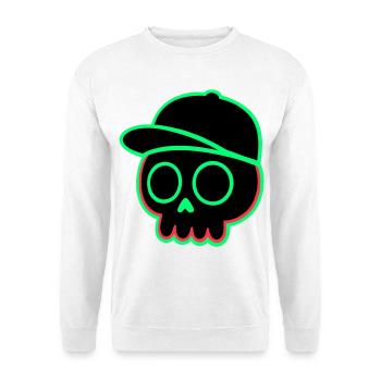 Neon Schädel Cap - Unisex Pullover - Weiß - Vorne