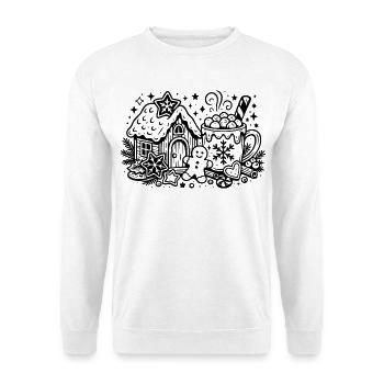 Gingerbread House Candy Scene - Unisex Sweatshirt - white - Front