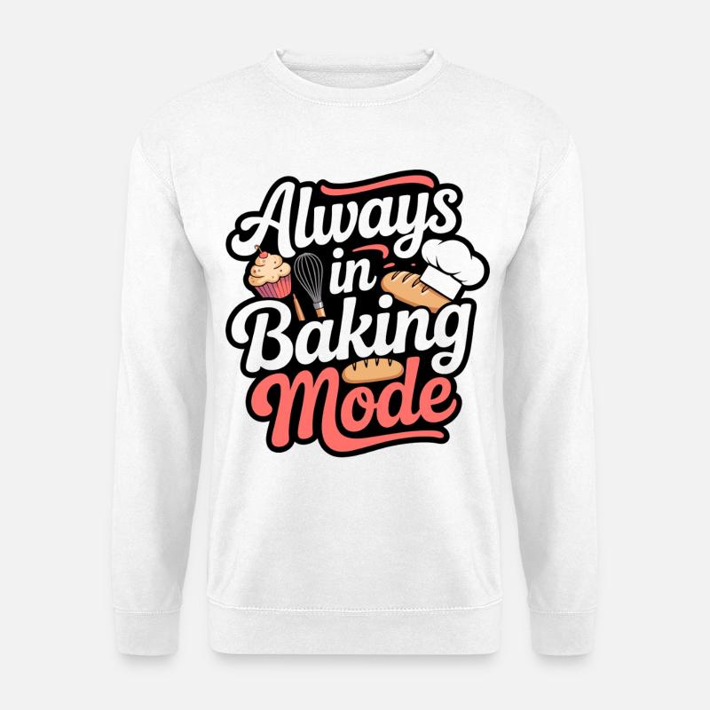 Backmodus Immer Backen - Unisex Pullover - Weiß