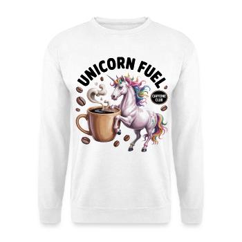 Einhorn-Brennstoff-Kaffeemagie - Unisex Pullover - Weiß - Vorne