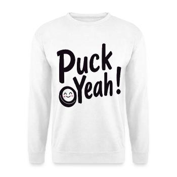 Puck Yeah Hockey Humour - Sweat-shirt Unisexe - blanc - Devant