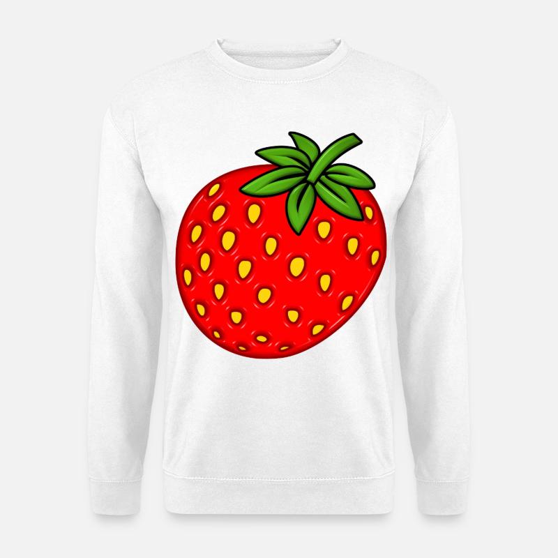 Erdbeere - Unisex Pullover - Weiß