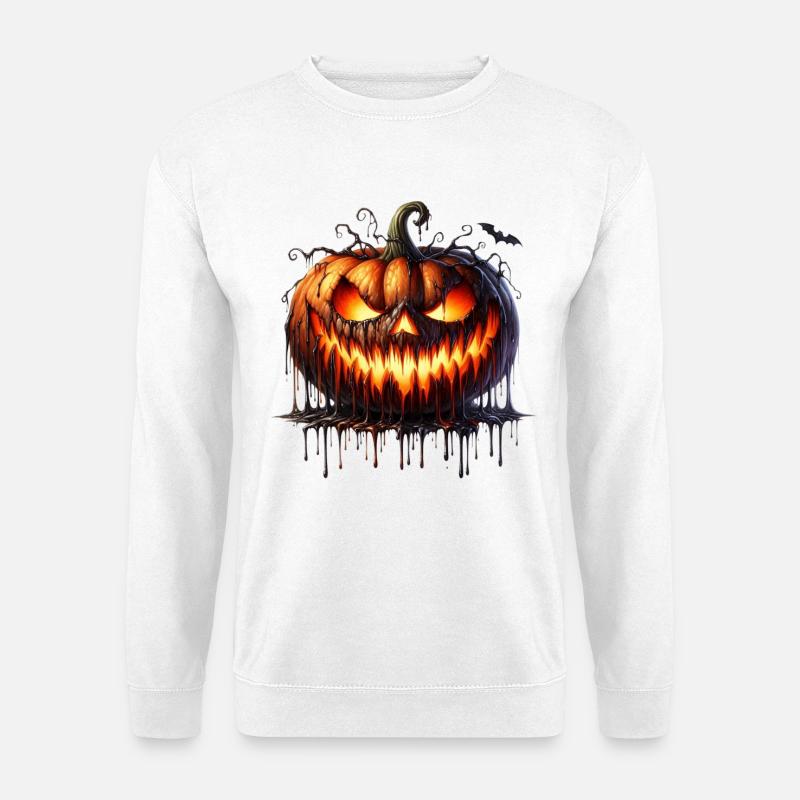 Molten Ember Jack-o'-Lantern - Unisex Sweatshirt - white