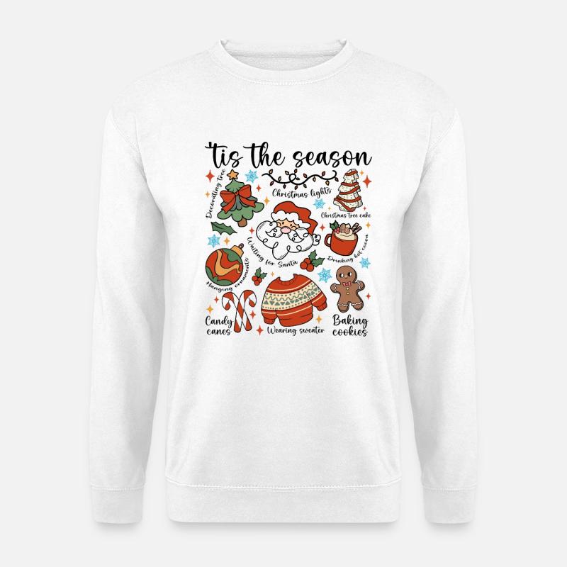 Hyggelig jule Doodle Parade - Unisex sweater - hvid