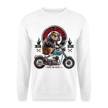 Bulldog Rebel Moto - Sweat-shirt Unisexe - blanc - Devant