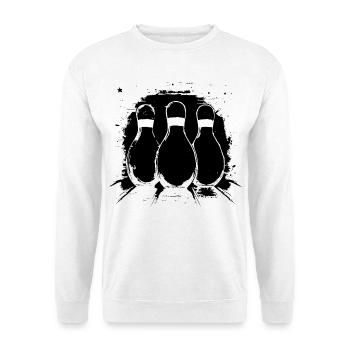 Graphiques de bowling - Sweat-shirt Unisexe - blanc - Devant
