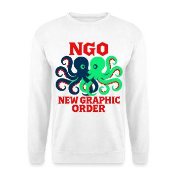 Nouvel ordre graphique Octopus - Sweat-shirt Unisexe - blanc - Devant