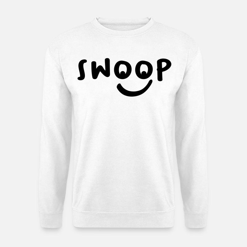 Swoop Gesicht Lachen Geschenk - Unisex Pullover - Weiß