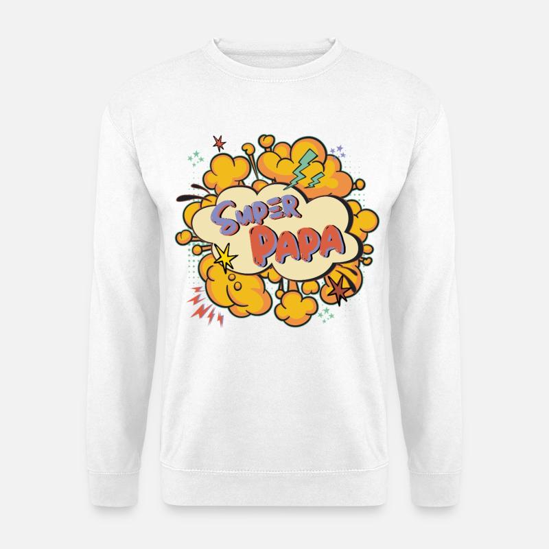Super Dad Comic Explosion - Unisex Sweatshirt - white